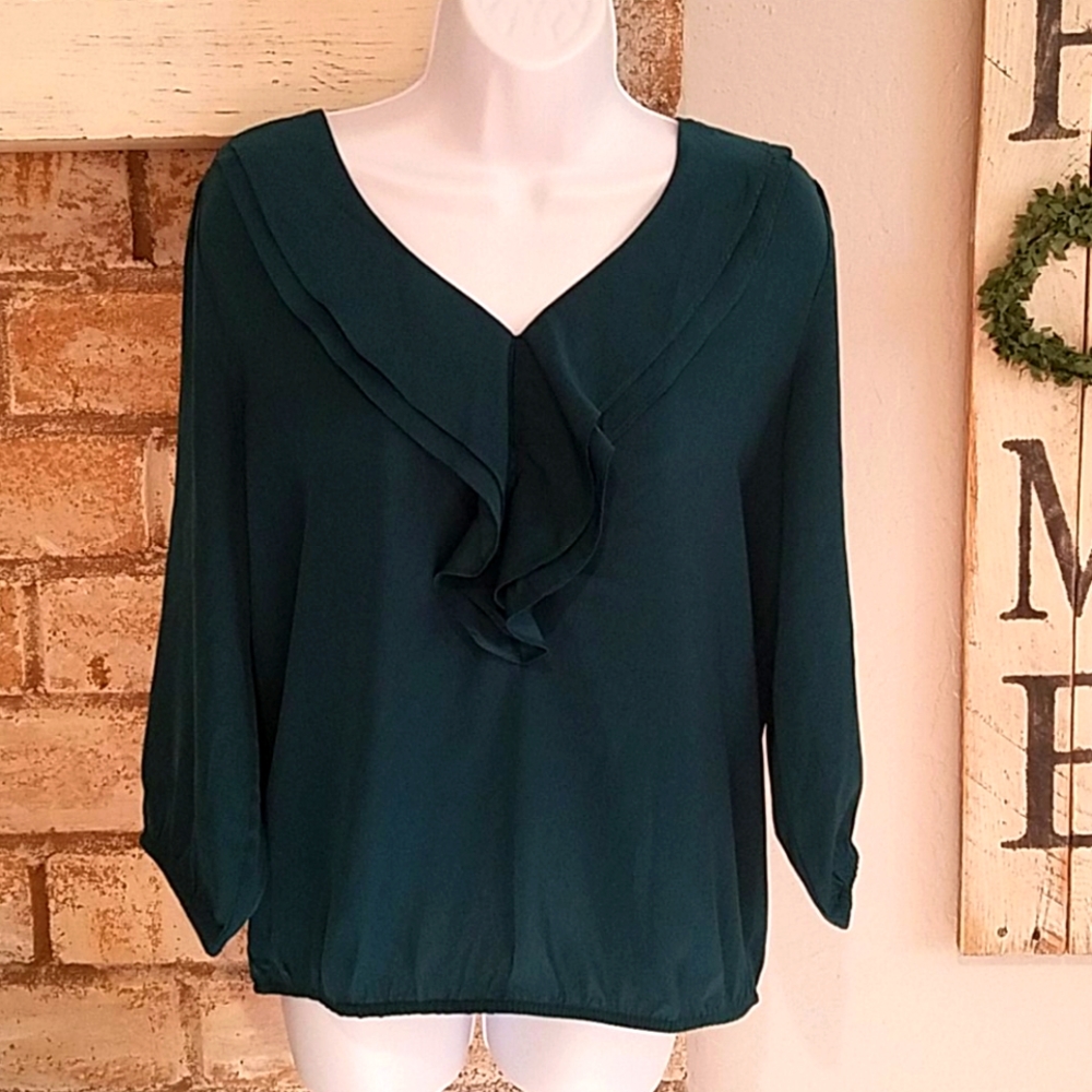 LOFT Emerald Green Blouse